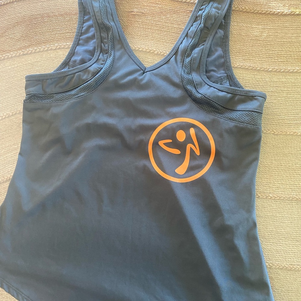 Zumba Fitness Olive Green Performance Tank with Subtle Logo